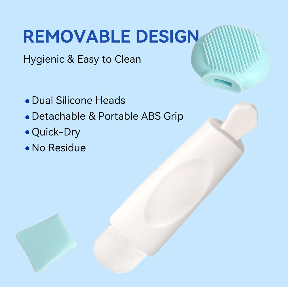 Multifunctional Facial Cleansing Tool – 3-in-1 Mask Applicator, Soft Brush & Blackhead Remover, Portable Design