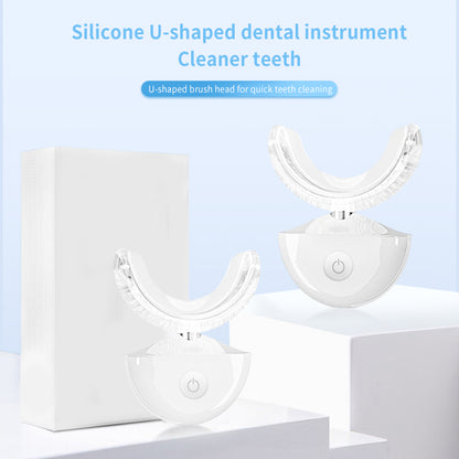 Wireless U-Shaped Sonic Teeth Whitening Device – Food-Grade Silicone, Antibacterial, Long-Lasting & Waterproof