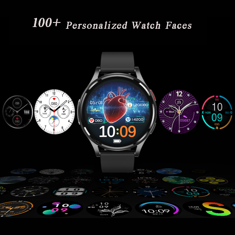 Smartwatch with Bluetooth Calling, Music Playback, Notification Alerts, and ECG Monitoring