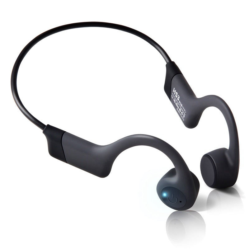 Bone Conduction Headphones, Open Ear Bluetooth, Waterproof, 20H Playtime (Black)