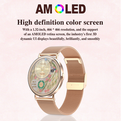 QS05 Smartwatch 1.32-inch AMOLED Ultra Clear Screen Fitness Tracker with SpO2/heart Rate/Sleep Tracking