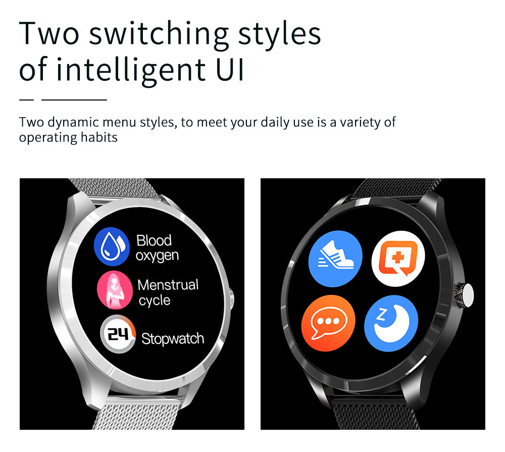 1.28" Smartwatch with HD IPS Display, 24/7 SpO₂ Monitoring, Multi-Sport Modes, Music Control & IP67 Waterproof