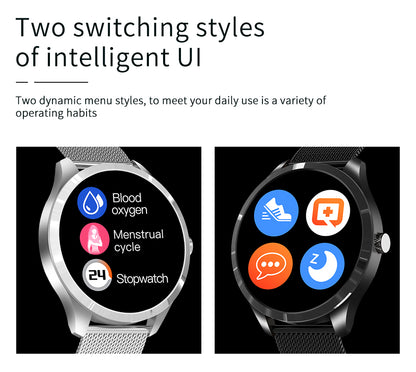 1.28" Smartwatch with HD IPS Display, 24/7 SpO₂ Monitoring, Multi-Sport Modes, Music Control & IP67 Waterproof