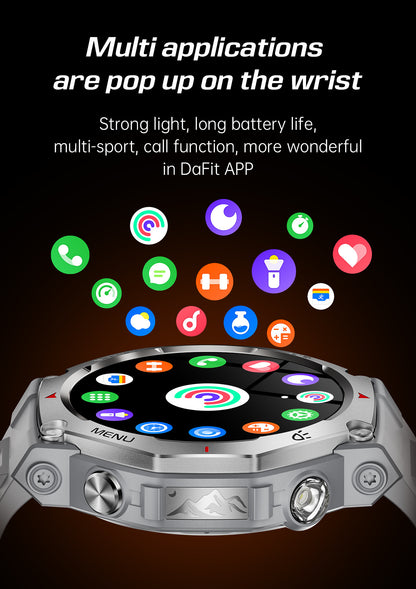 Smartwatch KT85 UV Detection Light Flashlight 525mAh Battery Long Battery Life Outdoor Sports