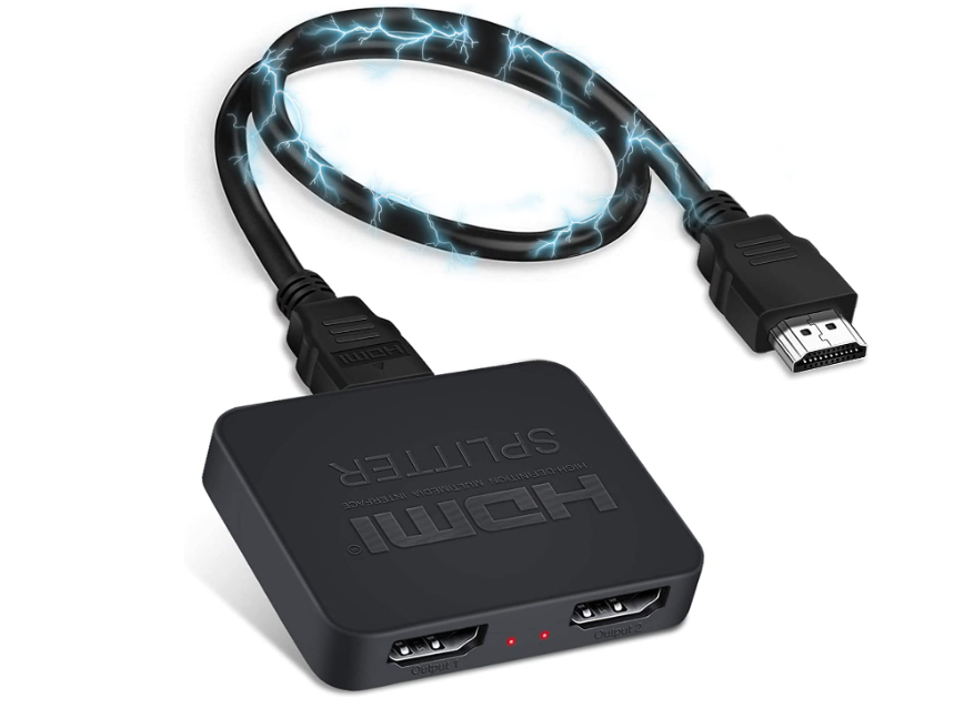 4K 60HZ HDMI Splitter,HDMI 2.0 Splitter for Dual monitors, Black - Chronus