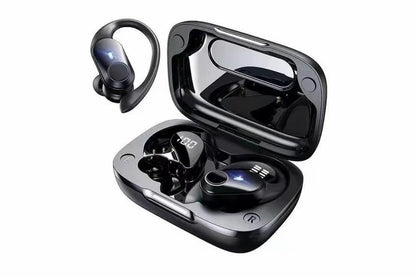 Wireless Earbuds Bluetooth Headphones with Deep Bass Stereo OverEar buds Black