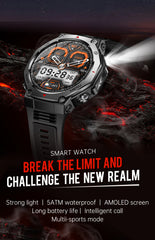 Smartwatch KT85 UV Detection Light Flashlight 525mAh Battery Long Battery Life Outdoor Sports - Chronus