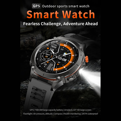 Y101 GPS Sports Smartwatch with 3ATM Waterproof AMOLED Display & Swimming Modes
