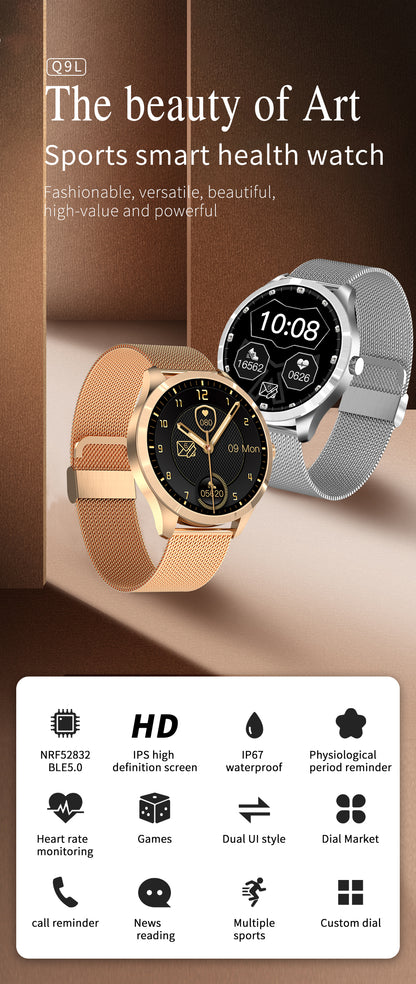 1.28" Smartwatch with HD IPS Display, 24/7 SpO₂ Monitoring, Multi-Sport Modes, Music Control & IP67 Waterproof