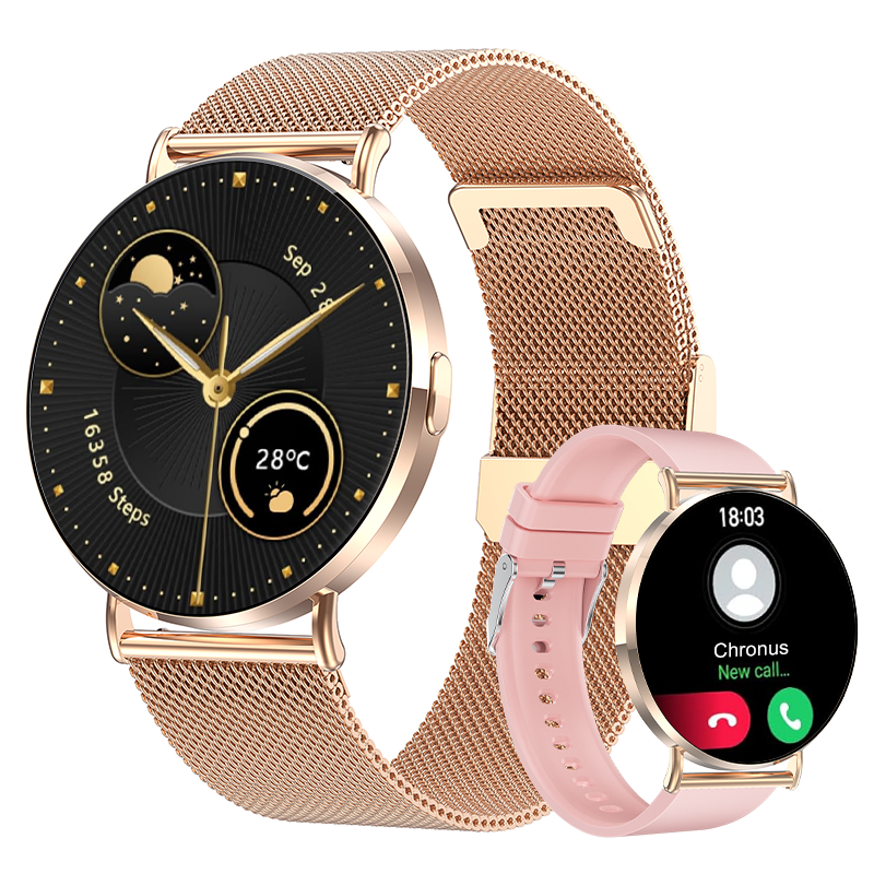 QS05 Smartwatch 1.32-inch AMOLED Ultra Clear Screen Fitness Tracker with SpO2/heart Rate/Sleep Tracking