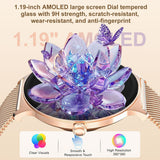 Chronus Women's Exclusive Health Companion 1.19" tempered glass dial, ultra-thin design, focus on women's health, IP68 waterproof, light luxury smart watch - Chronus