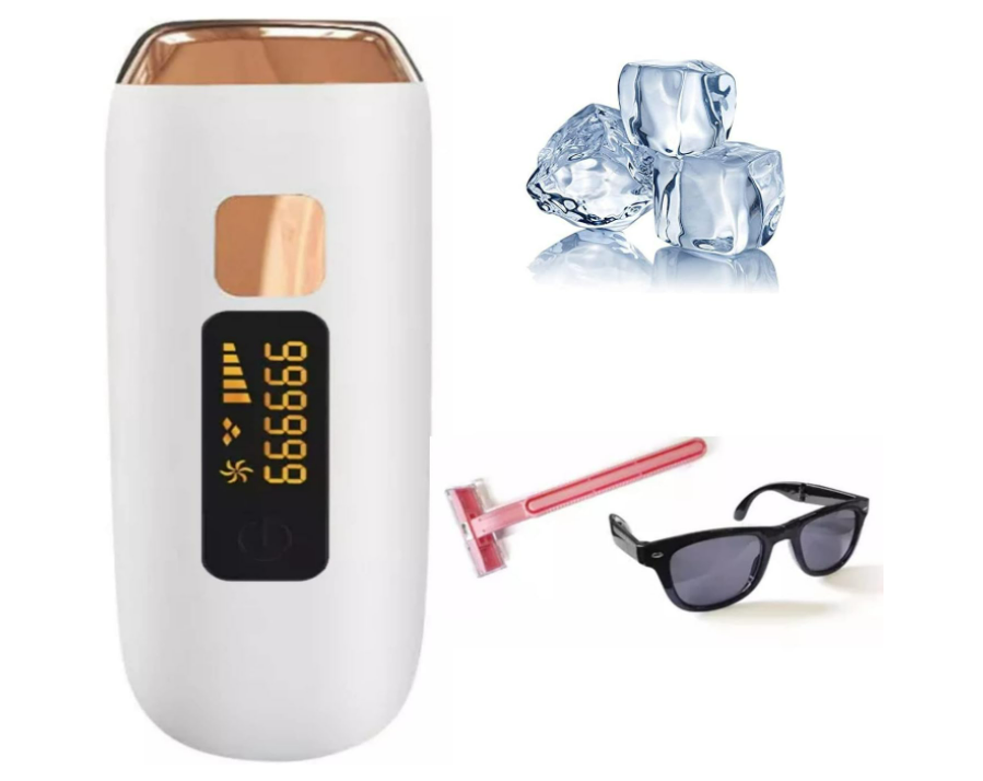 Laser Hair Removal for Women Permanent, Painless atHome IPL Hair Removal Device Upgraded to 999,999 Flashes, 5 Level Energy Adjustable(White) - Chronus