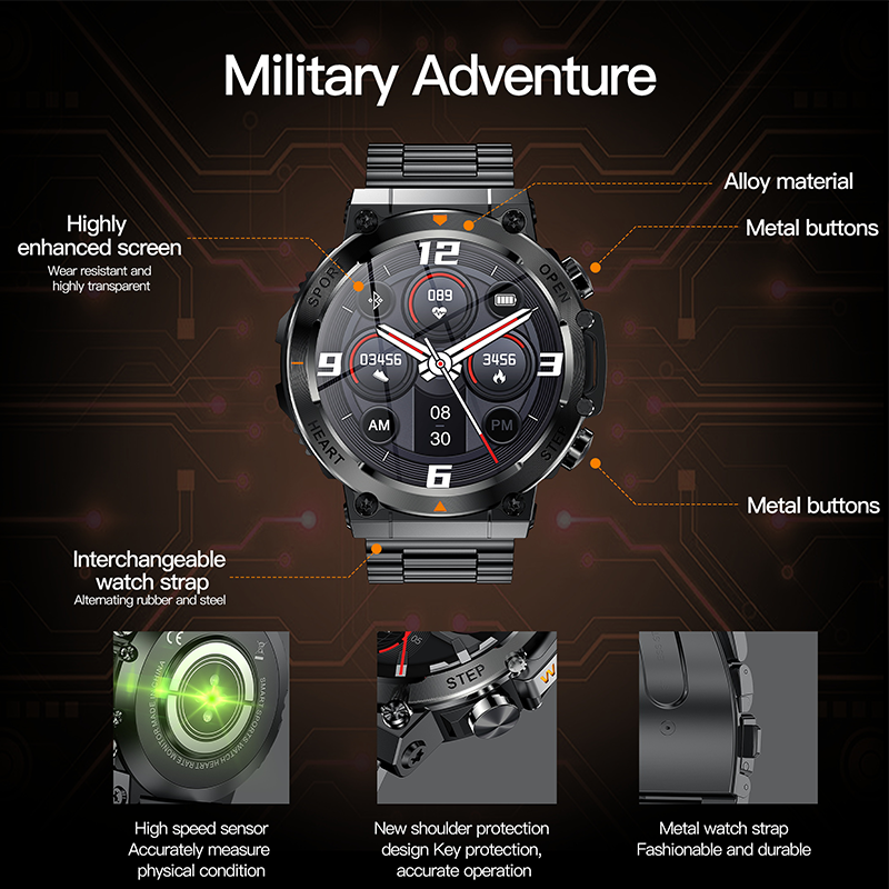 Smartwatch AK61 400mAh Large Battery Bluetooth Calling Outdoor