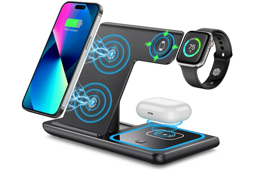 3 in 1 Wireless Charging Dock for iPhone 15/14/13/12, Apple Watch, AirPods