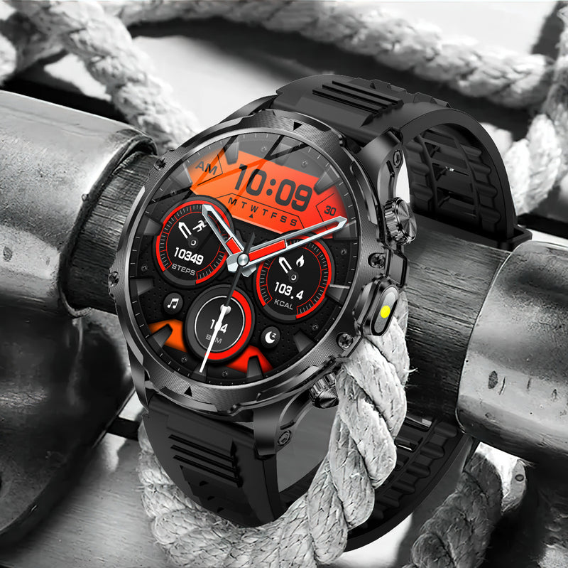 Smartwatch AK75 Flashlight Bluetooth Calling Long Battery Life Outdoor