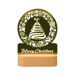 Christmas themed scene personalized night light table gift - Chronus