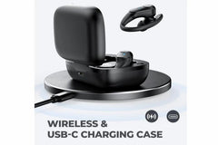 Wireless Earbuds Bluetooth Headphones with Deep Bass Stereo OverEar buds Black - Chronus