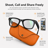 MT5 Ultra AI Smart Glasses 2000mAh Leather Charging Case