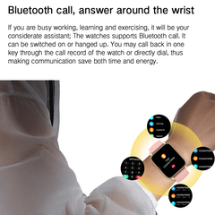 P90 Smartwatch Women 1.85 inch Narrow Bezel Bluetooth Call One Touch Connection IP68 Waterproof Fitness Tracker