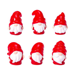 【6pack】Christmas dwarf ornaments snow landscape car desktop resin DIY craft decoration accessories - Chronus