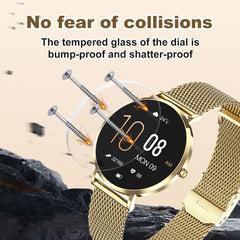 Chronus Women's Exclusive Health Companion 1.19" tempered glass dial, ultra-thin design, focus on women's health, IP68 waterproof, light luxury smart watch - Chronus