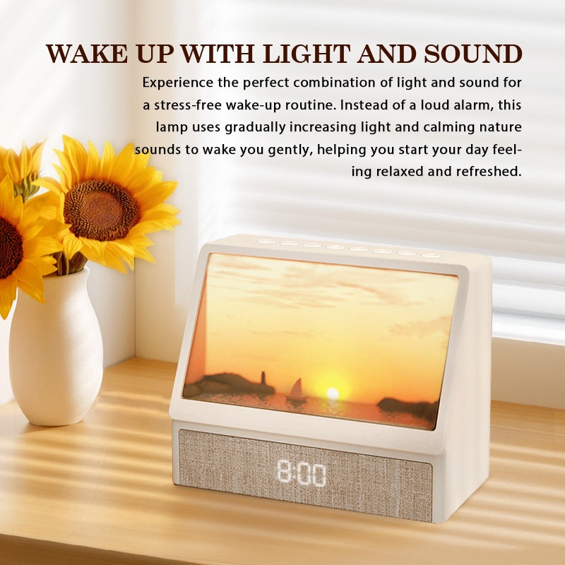 Sunrise Alarm Clock with White Noise, 6 Light Modes, Gentle Wake-Up Light, Night Lamp, Nordic Design