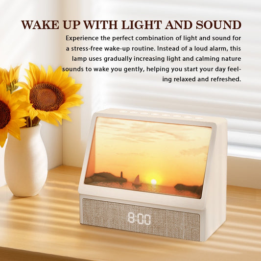Sunrise Alarm Clock with White Noise, 6 Light Modes, Gentle Wake-Up Light, Night Lamp, Nordic Design
