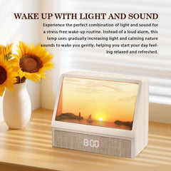Sunrise Alarm Clock with White Noise, 6 Light Modes, Gentle Wake-Up Light, Night Lamp, Nordic Design - Chronus