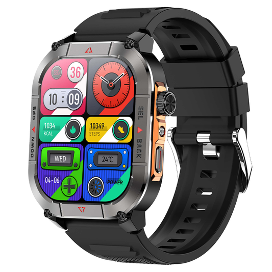 Smartwatch HK84 3ATM Waterproof GPS Compass AMOLED