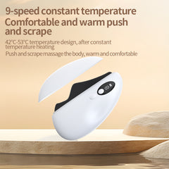 Electric Gua Sha Tool with Red Light Therapy – Natural Obsidian Face & Body Massager, 9 Heat & Vibration Modes, Anti-Aging, Lifting, Wrinkle Reduction, 500mAh Rechargeable, Portable SPA Gift - Chronus