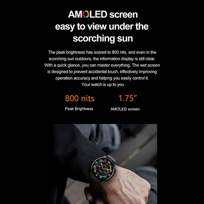 Smartwatch HK75 AMOLED 1.75 Inch Ultra Slim Large Display