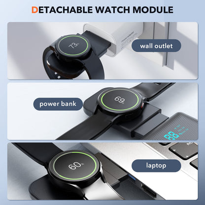 Samsung Wireless Charger 3 in 1 Charging Station Galaxy Watch Charger for Samsung S24 Ultra Plus S23 S22 S21 S20 Z Fold Flip6/5/4/3(Black)