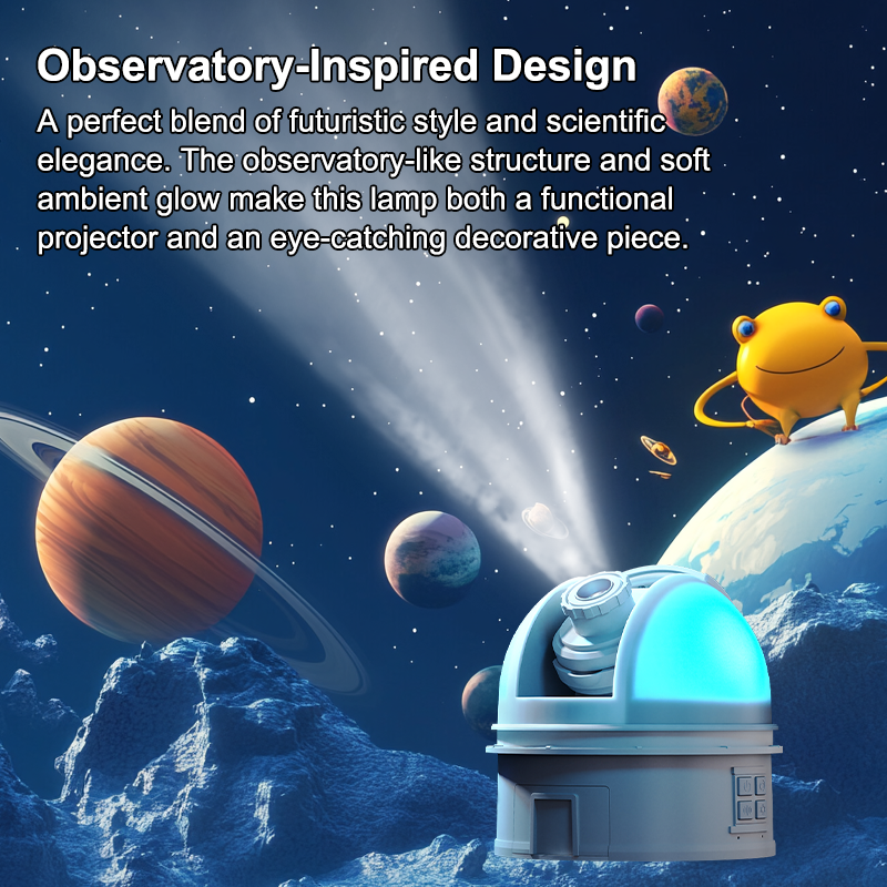 Planetarium Projection Lamp with Voice Narration, 12 Cosmic Scenes, Adjustable Focus & Dome Light(Grey)