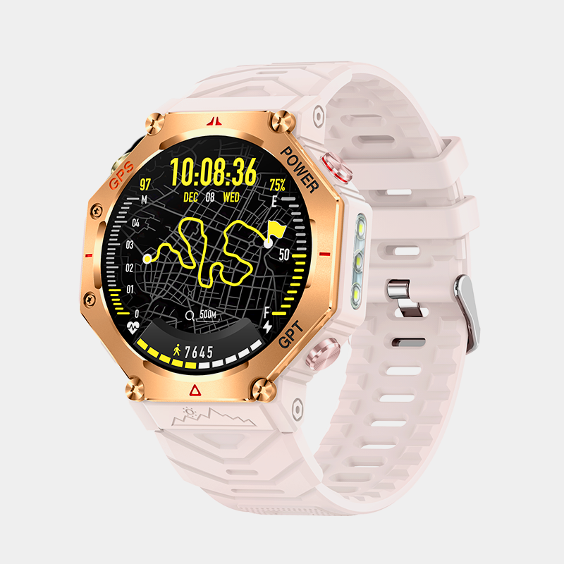 Smartwatch KC91 1.39" TFT GPS Route Tracking AI Dial GPT 3ATM Waterproof Flashlight
