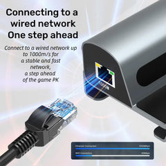 Expansion Dock for ROG Ally X Gaming Handheld, 3 USB 3.0, HDMI, Gigabit Ethernet, Fast Charging(Gray) - Chronus