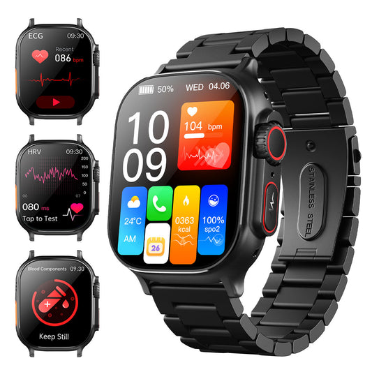 Chronus Medical-Grade Health Monitoring Watch, ECG/blood oxygen/HRV monitoring, long battery life, SOS emergency call,support 4G