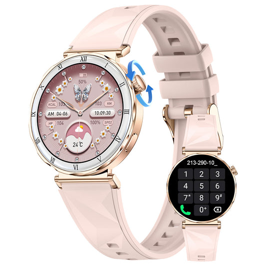 Chronus 1.19-Inch HD Screen with Bluetooth call female health monitoring smart watch