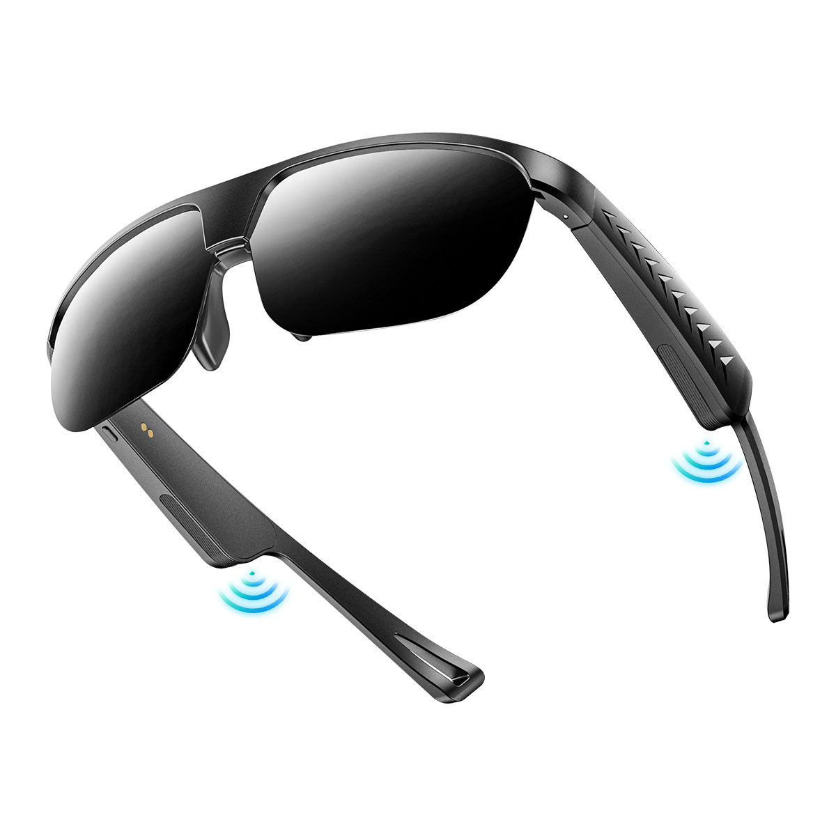 Chronus Smart Glasses, Polarized Bluetooth Sunglasses, Built-in Mic & Speakers, UV Protection Audio Sun Glass