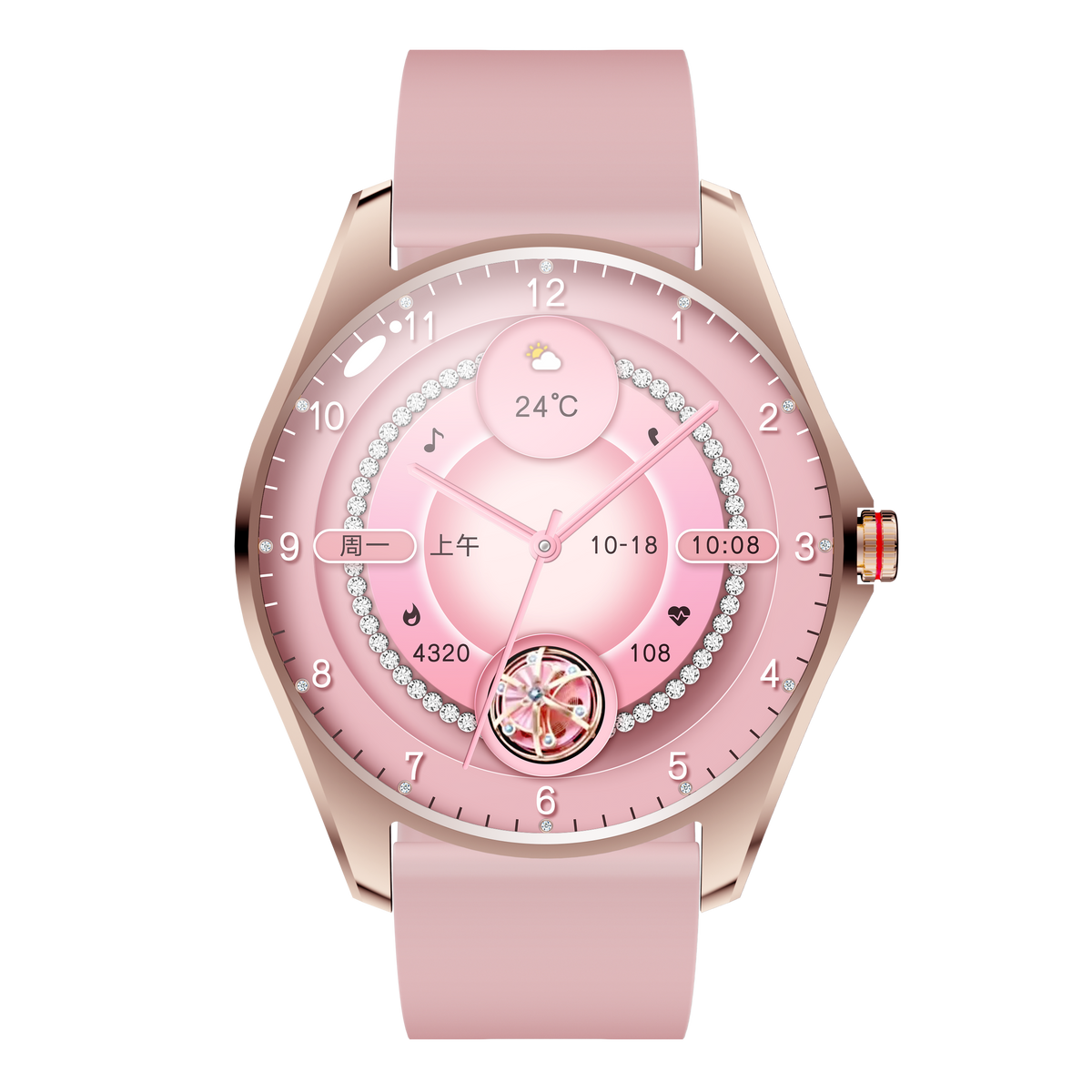 Chronus 1.43" HD Women’s Smartwatch – Bluetooth Calls, 100+ Workouts, IP68 Waterproof - Chronus