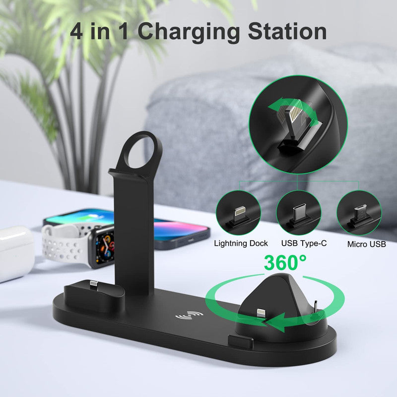 4in1 Wireless Charging Station, for iPhone, Apple Watch, AirPods
