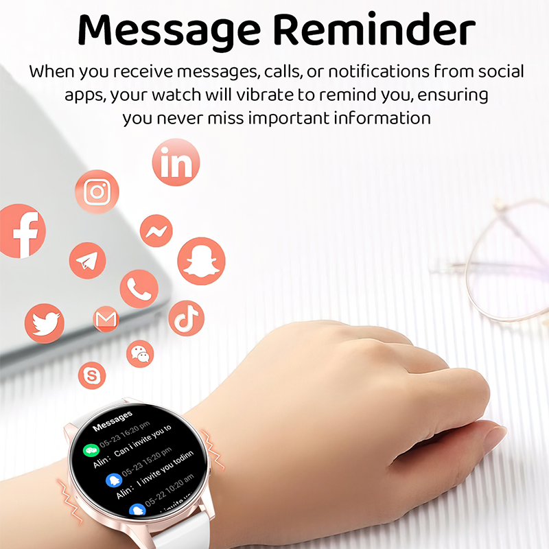 Smartwatch I179 Bluetooth Calling Minimalist Style(Rose) - Chronus