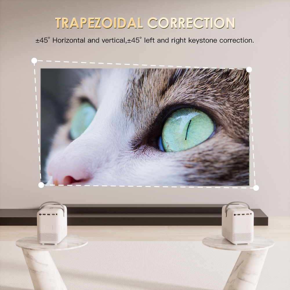 Mini Projector P10 4K HD Supports 150-inch Screens, Built-in Dual Speakers, WiFi, Android 10.0 - Chronus