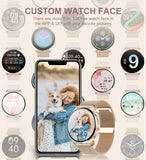Smartwatch for Women with Bluetooth Call, Heart Rate, SpO2, Sleep Monitor, Fitness Tracker, 1.32" HD Screen(gold)PT & ES Local Express Delivery (~4 Days)