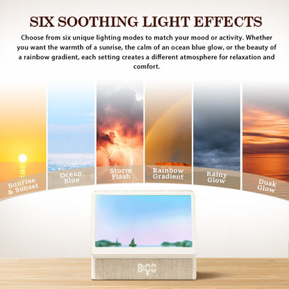 Sunrise Alarm Clock with White Noise, 6 Light Modes, Gentle Wake-Up Light, Night Lamp, Nordic Design