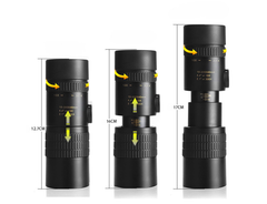 Telescope 4K 10300X40mm Telephoto Monocular, Super Zoom High Powered Waterproof Night Vision Handheld Skyscope Monoscope for Android iPhone(Black) - Chronus