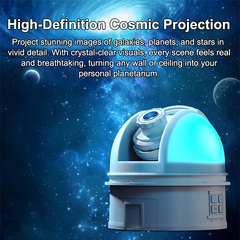 Planetarium Projection Lamp with Voice Narration, 12 Cosmic Scenes, Adjustable Focus & Dome Light(Grey) - Chronus