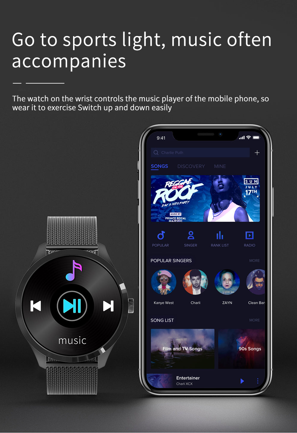 1.28" Smartwatch with HD IPS Display, 24/7 SpO₂ Monitoring, Multi-Sport Modes, Music Control & IP67 Waterproof