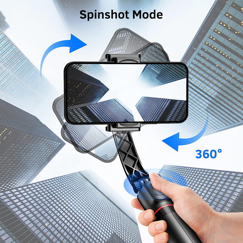 Smartphone Gimbal Stabilizer with Remote, Aluminum Extendable Selfie Stick Tripod, Compatible with iPhone and Android - Chronus