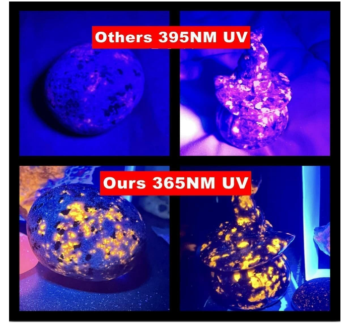 30W 365nm UV Torch Light USB Rechargeable Black Light Torches High Power UV Light for Resin Curing,Pet Urine Detection,Bed Bugs(Black) - Chronus