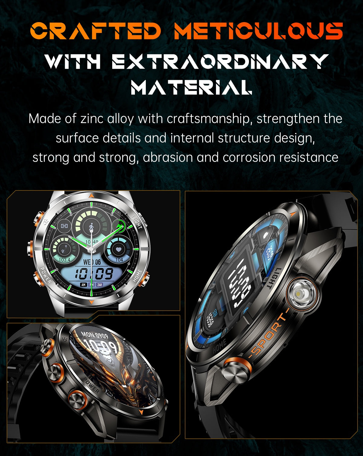 Smartwatch 1.46-inch HD screen Exercise tracking Blood pressure and heart rate monitoring